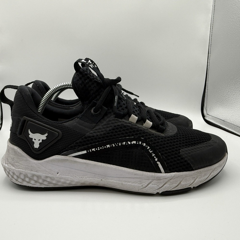 Under Armour Men's Project Rock BSR 3 Lace Up Shoes Black/White Size 10.5